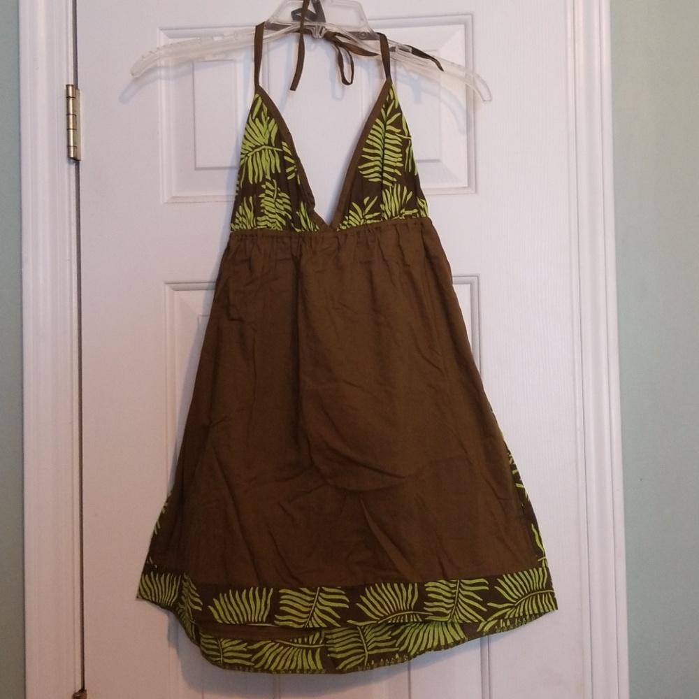 Women's Beach Coverup Halter Top Dress